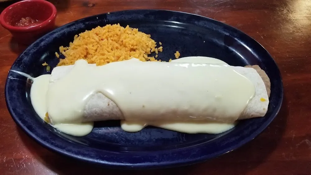 Bean Burrito and Rice